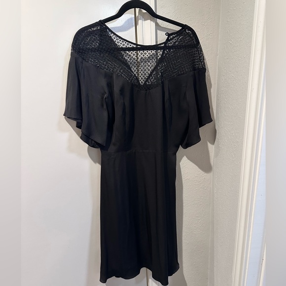 Milly Silk Little Black Dress SZ 10 fits like 8 - Picture 1 of 3